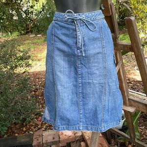 London, Jean denim cargo pocket skirt